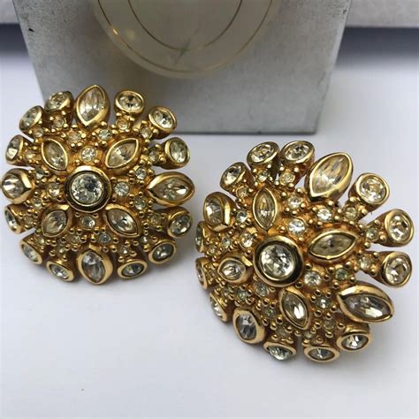 vintage christian dior earrings|pre owned christian dior earrings.